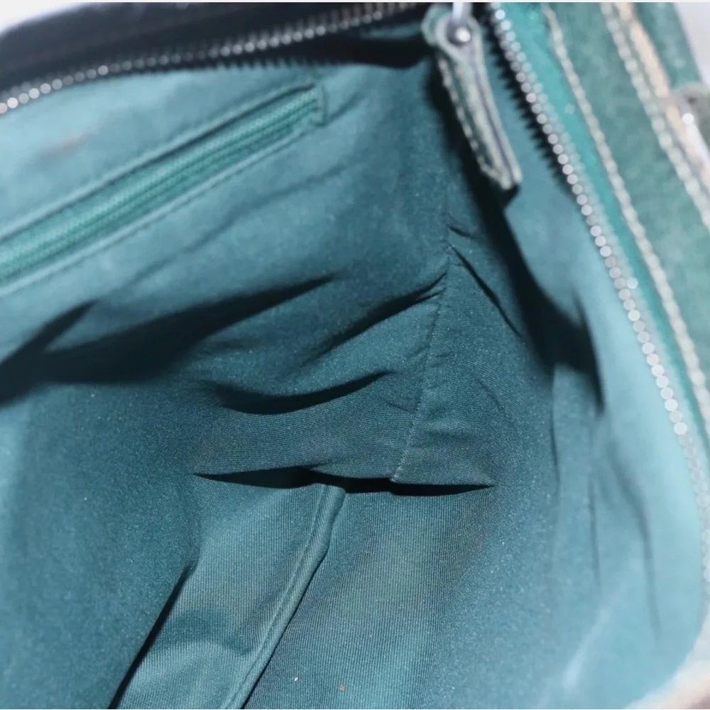 Gucci Beige Brown GG Canvas Messenger Bag with Green-Red Strap